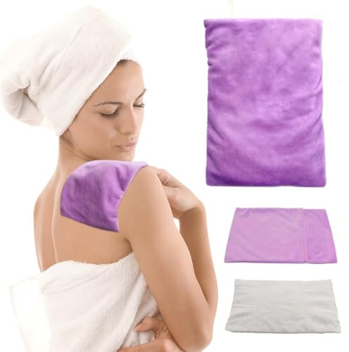 coldchill Microwavable Heating Pad, Moist Heat Pad for Pain Relief, Cramps, Menstrual, Tension and Stress, Heat Compress Wrap for Neck, Back, Shoulders, Abdomen, Joints. Clay, Lavender. 1 pcs