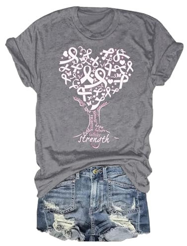 Générique Cadeau Soutien Cancer du Sein en Octobre on Porte du Rose T-Shirt T-Shirt Rose Top Rose Fushia Femme