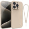 Andwing For iPhone 15 Pro Case,Silicone Case Soft Ultra For iPhone 15 Pro Phone Case Slim Protective Shockproof Cover Scratch-Resistant Microfiber Lining, 6.1 Khaki