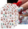 Nagelsticker Weihnachten, 9 Blatt Selbstklebend Nagelaufkleber Nail Art Sticker Dekoration Nageldesign Zubehör