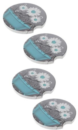 TOPBATHY 4 Piezas portavasos Posavasos absorbentes tapiceria Coche Posavasos de mármol Posavasos Auto Posavasos para Bebidas absorbentes Accesorios de Coche para Mujeres cerámica