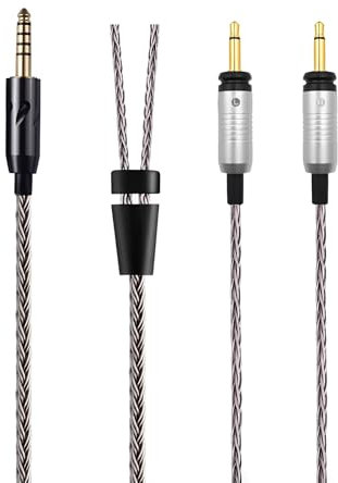Earmax Cable equilibrado de 16 hebras de 4,4 mm, 3,5 mm, 2,5 mm, 6,35 mm a doble de 3,5 mm, 6N OCC, compatible con auriculares Focal GLEAR MG STELLIA Radiance ELEGIA CELESTEE