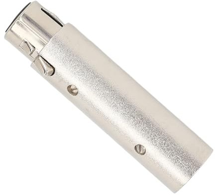 Delaman Lot de 2 adaptateurs XLR droits en alliage de zinc, adaptateur XLR femelle 3 broches vers 5 broches XLR femelle, adaptateur de ligne de microphone, XLR femelle vers femelle
