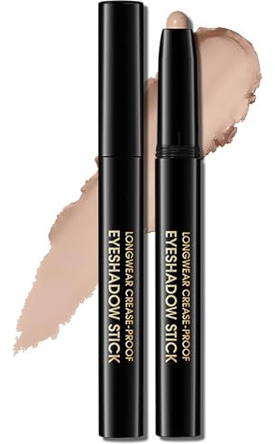 Erinde Matte Lidschatten Stift, Matt Eyeshadow Stick Wasserfest & Langanhaltend, Creme Shimmer Crayon Eyeliner, Metallic Shimmer Augen Makeup Pen #03 Desert Matt