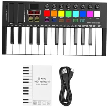 Clavier De Piano Clavier Contrôleur MIDI 25 Touches Audio Électronique Intelligent Portable Arrangeur Clavier Clavier Piano