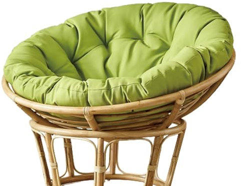 AZDEWE Papasan-Stuhlkissen, Dicke runde Stuhlkissen, Hängematten-Schaukelpolster, Papasan-Stuhlkissen, Indoor-Eierstuhlkissen(Verde,70 * 70cm)