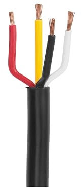 DARKGUARD 4-adriges Kabel für Anhängerbeleuchtung 4x0,75mm² - 5M KFZ Elektrokabel 12V/24V - FLRYY Kupfer Fahrzeugleitung für Wohnwagen, LKW, Boot, Caravan - 4-poliges Kabel Wasserfest