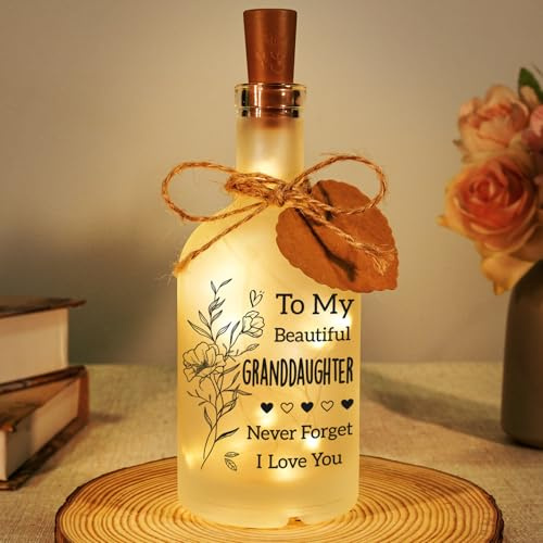 Sayregifty Granddaughter Birthday Gifts for Granddaughter LED Bottle Light | Granddaughter Gifts from Grandparents, Christmas & Birthday Presents for Granddaughter