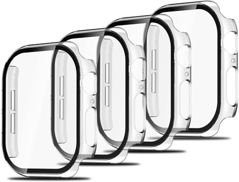 Simpeak 4-Stück Schutzhülle Kompatibel mit Apple Watch Series 11/10 46mm, Displayschutz PC Harte Hülle, Schutz Zubehör für iWatch, Kratzfest Gehäuse, Transparent