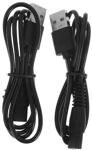 Amosfun Ladegerät für Elektrorasierer 2 Stück Pack mit Robustem Kupferdraht und Hitzebeständiger Ummantelung Einsetzbar für Barttrimmer und Rasierapparate