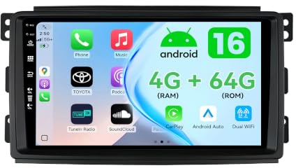 MSD 4+64G Bildschirm Autoradio für Mercedes-Benz Smart fortwo 451 (2005-2010) | Carplay Android Auto | Android 16 9 Zoll GPS Navi Radio | Lenkradsteuerung WiFi DSP DAB | Rückfahrkamera | 2 Din