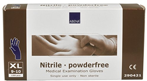 Abena Nitril Handschuh X-Large Puderfrei Leichtes Blau