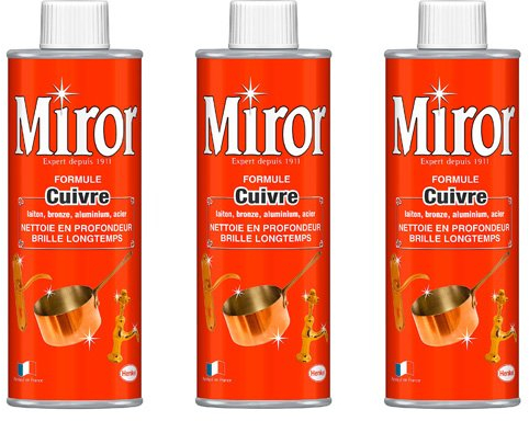 Miror Nettoyant Métaux Cuivre Bidon 250 ml Lot de 3