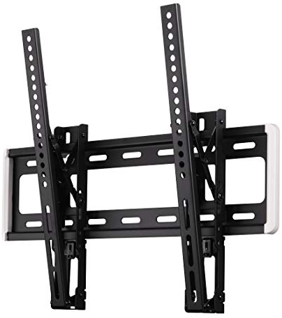Hama TV Halterung neigbar -12° (Wandhalterung für Flat TV 32“ – 56“, TV Wandhalterung inkl. Fischer Dübel u. Kabelführung, bewegliche Halterung bis VESA 400 x 400, max. 40 kg) schwarz