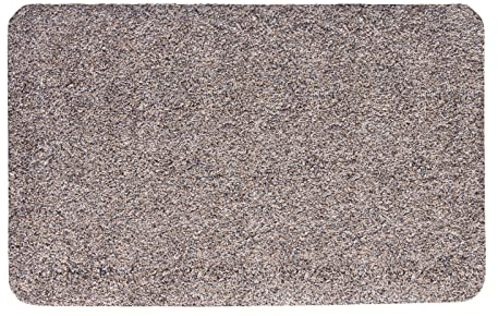 andiamo Fußmatte Samson - Schmutzfangmatte aus Baumwolle für den Hauseingang - einsetzbar als Fußmatte innen, Fußabtreter im überdachten Außenbereich oder als Haustiermatte 60 x 100 cm Granit