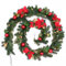WeRChristmas Weihnachtsdekoration 9 ft beleuchteter Weihnachtsgirlande beleuchtet mit 40 warm weiß LED-Lichtern, rot/Gold Girlande rot/goldfarben