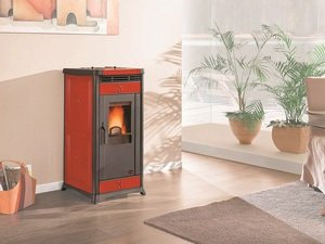 STUFA PELLET KW.11,4 IRMA CERAMICA BORDEAUX