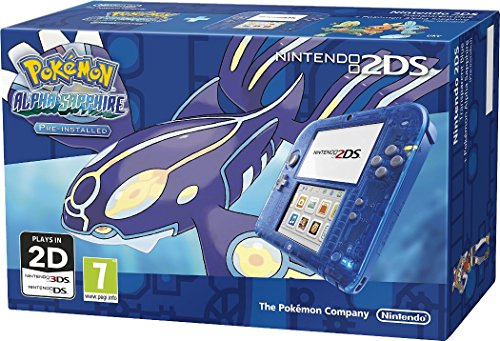 Nintendo Handheld Console 2DS - Transparent Blue with Pokemon Alpha Sapphire