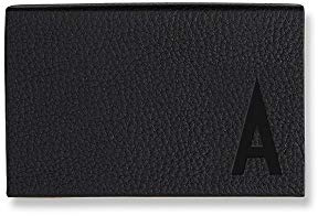 Design Lettere Geuine Pelle RFID Blocco Personalizzato Carta di Credito, Porta Biglietti Da Visita - S, Nero
