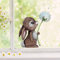 Fensterbilder Fensterbild Fuchs Reh & Hasen mit Pusteblume Osterkorb Ostern wiederverwendbar Fensterdeko bf21 - ausgewählte Farbe: *bunt* ausgewählte Größe: *3. Hase mit Pusteblume*