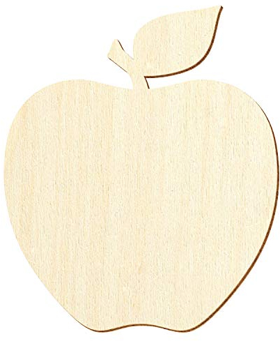 Holz Apfel - Deko Zuschnitte 3-50cm, Größe:7cm, Pack mit:10 Stück