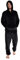 CityComfort Mens Pyjamas Set, Warm Fleece Pyjamas for Men with Fluffy Hoodie (Black, XL)