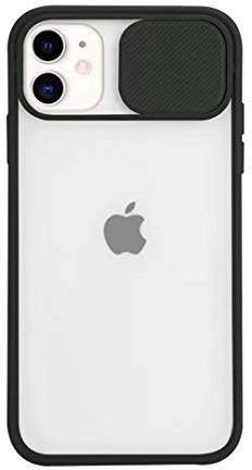 Tybiky Kameraschutz Hülle für iPhone 12 Pro Stylisch Schutzhülle mit Kamera Objektivschutz Abdeckung Transluzent Matte Hart Handyhülle Silikon Bumper Case Cover für iPhone 12 Pro, DunkelSchwarze