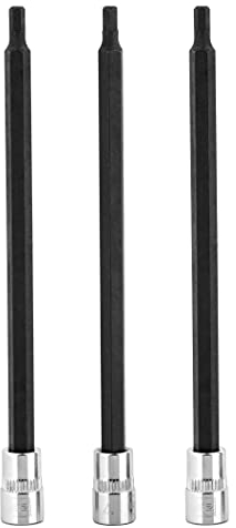 Brazen 4mm Hex Bit Socket/Allen Driver Three Pack (1/4 Drive, Long)