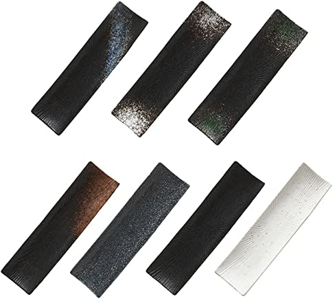 Hanghaijia Assiette Longue De Vaisselle en Céramique, Assiette Rétro De Restaurant De Assiette De Gril De Sushi De 12ins (Size : Sets of 7)