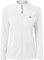 MoFiz Donna Giacca Leggera Manica Lunga Traspirante Slim Felpa Sportiva senza Cappuccio Zip Intera Top da Tuta per Corsa Training Escursionismo con Tasche Bianco XS