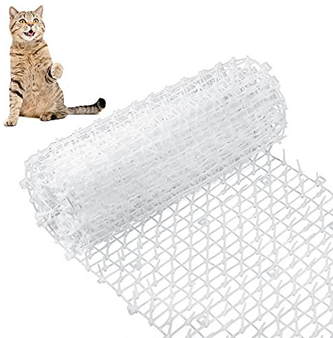 Zopeal 158 x 12 Inch/1 Roll Cat Spikes Keep Dog Off Couch Cat Deterrent Mat Strips Spiked Mat Fence Outdoor Indoor Keep Pet Off Couch Furniture Garden