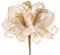 Oairse 3PCS Large Christmas Glitter Poinsettia Flowers 3 Heads Artificial Clivia Flower Picks 64cm Long Stem White Xmas Ornaments for Christmas Tree Decorations Flora Arrangement Table Centerpiece