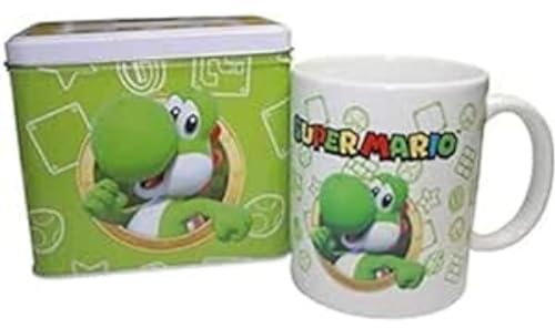 Set Taza + Hucha Yoshi Super Mario Bros NINTENDO
