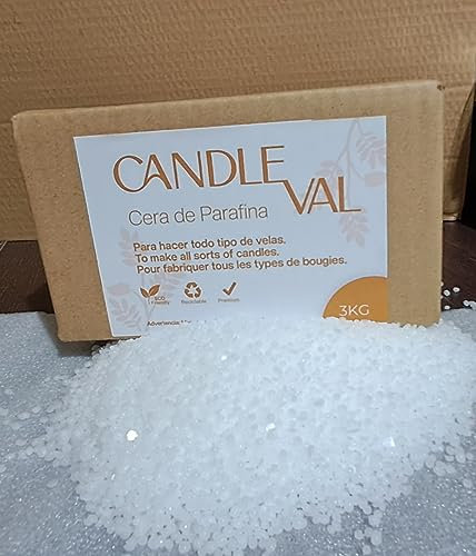 CANDLEVAL 3 KG Parafina Premium fusion 56/58 en escamas Cera para fundir y hacer tus propias velas