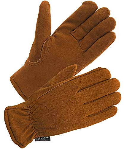 SKYDEER Winterhandschuhe mit Winddichtem, Weichem und Warmem Wildleder und 3M Thinsulate Isolierung (SD8673T/L)