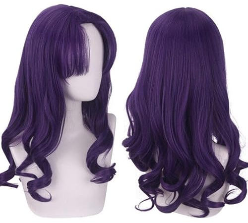 Cosplay Perücken Lange lila lange lockige Haare Party Perücken Kostüm Perücke