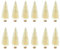 12 Pieces Artificial Mini Christmas Trees, Miniature Sisal Frosted Christmas Trees Bottle Brush Trees for Xmas Home Tabletop Decor, White 8.5cm