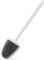 ASOBEAGE Silicone Toilet Brush: Flexible Head, Long Handle, For Bathroom Clean (White, Brush Replacement Only)
