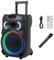 kiskick Karaoke Machine,12 Wireless Portable PA System,Bluetooth-Compatible 5.0 Karaoke Speaker, Battery Powered Sound Stereo Speaker with Microphone, with Handle Rod, Wheels, DJ Light, for Adults a