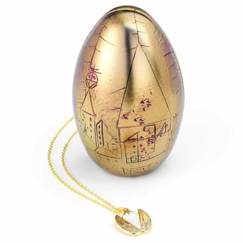 HARRY POTTER Goldenes Ei Geschenkdose mit Halskette, goldfarben, Einheitsgröße, Zink