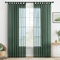 MIULEE Gardinen Schlaufenschal 2er Set Vorhänge Transparente Schlaufen Gardine aus Voile Vorhang Transparent Wohnzimmer Luftig Dekoschal für Schlafzimmer 225 x 140 cm (H x B), Tab Top Dunkelgrün