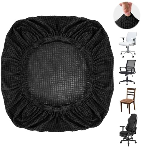 FAELNK Stuhlbezug Sitzfläche Elastische Bürostuhl Kissenbezug Esszimmerstuhl Sitzbezug Stuhl Stretch Stuhlhussen Bezug Abnehmbar Waschbar Hussen für Stühle