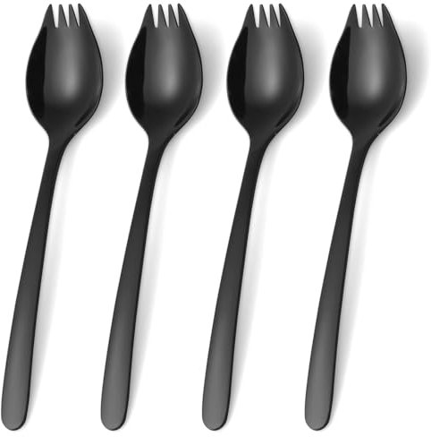 Lovingly Yours Metal Spork Reusable Sporks 7-inch, Sporks Stainless Steel, Dessert Salad Forks