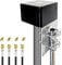 Maswell 5G Antenne Outdoor 4X4 MIMO | Bis zu 6 dBi Omni Mobilfunk 600–8000 MHz Cross Polarized LTE 5G NR Außenantenne mit WiFi 6E für Wohnmobil Haus Robust Router Modem | 4X SMA-Stecker & TS9