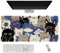 COOMICKEY Kawaii-Katzen-Gaming-Mauspad, XXL, niedlich, japanische erweiterte große Schreibtischmatte, rutschfeste Gummiunterseite, genähte Kanten, lange Tastatur-Mauspad für PC, Computer, Laptop, 80 x