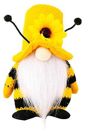 Bumble Bee Gnomes Decorations Flower Honeybees Scandinavian Tomtes Swedish Nisse For Spring Summer Kitchen Tiered Tray Bumble Bee Gnomes For Garden