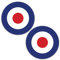 SAFESIGN Vinyl-Aufkleber, 150 mm/6 Stück, glänzend, RAF Roundel The Who Mod Target Vespa, wasserfest, 2 Stück