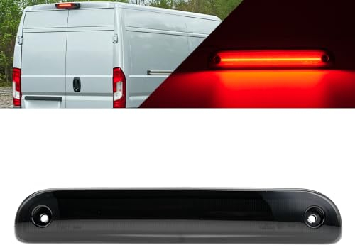 NSLUMO LED drittes Bremslicht mit geräucherter Linse für f.iat Ducato III, peug.eot Boxer II, citr.oën Jumper II, op.el Movano C (2006–2023)– Zusatzbremsleuchte hochmontiert hinten