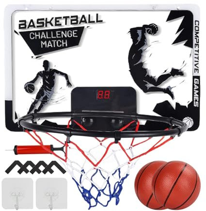 ETUCYNG Panier de Basket d'intérieur pour, Panier de Basket Portable,Panier de Basket-Ball électronique d'intérieur pour - Panneau Mural incassable, Jouets de Basket-Ball pour l'entraînement des