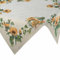 Eurofirany 57/NAT Tischdecke Tischtuch Sonnenblumen 100 cm Quadratisch beige Gobelin Dekoration Landhaus Retro